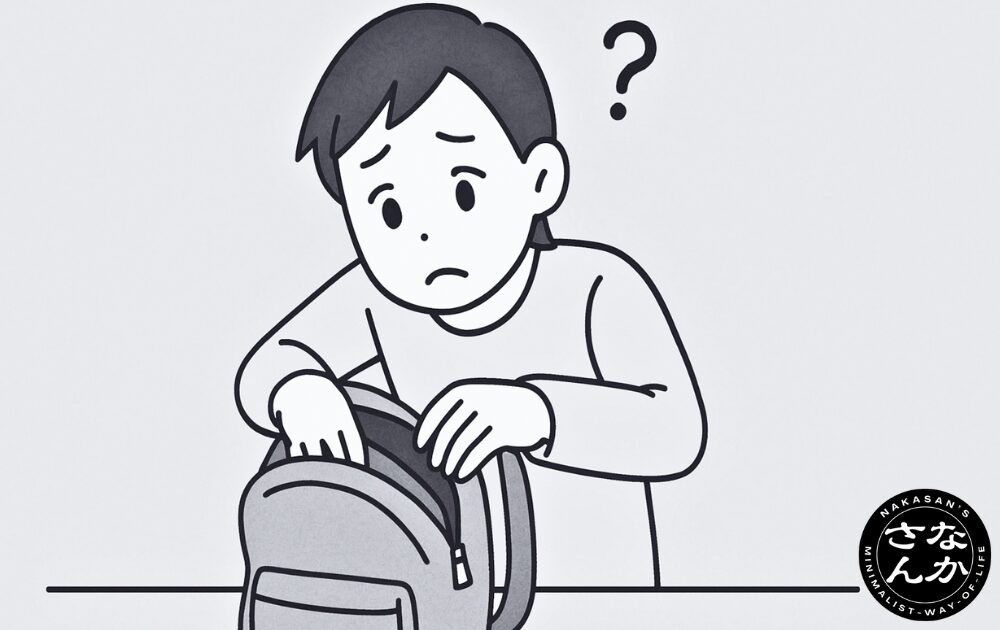 探し物をしている人